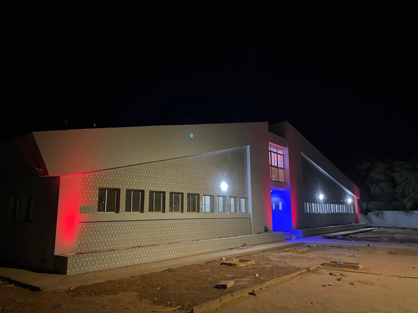 Bâtiment livré – vue nocturne